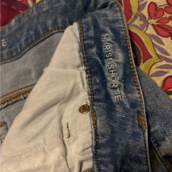 American Eagle Outfitters Ripped Blue Jean Shorts - Picture 6 of 10